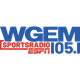 WGEM Sports Radio 105.1 - WGEM-FM logo