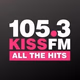 105.3 KISS FM - KONA-FM Logo