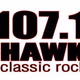 107.1 The Hawk - KDBX logo